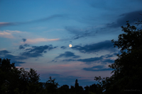 фото луны на вечернем небе